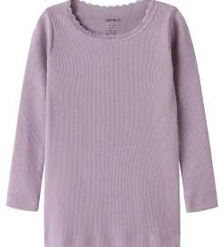 Børn Name It Bluser|Bluse - Rib - Noos - NmfKab - Lavender Gray