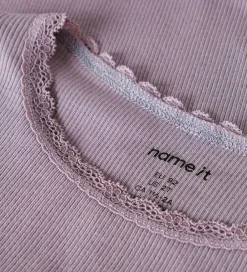 Børn Name It Bluser|Bluse - Rib - Noos - NmfKab - Lavender Gray