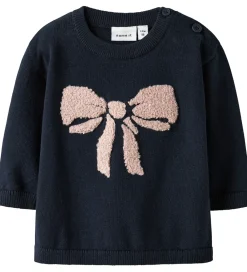 Børn Name It Juletøj|Bluse - Strik - NbfRebow - Navy Blazer m. Sløjfe