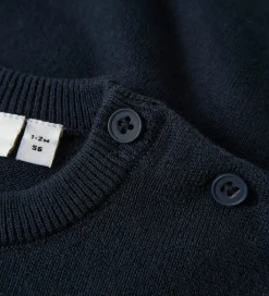 Børn Name It Juletøj|Bluse - Strik - NbfRebow - Navy Blazer m. Sløjfe