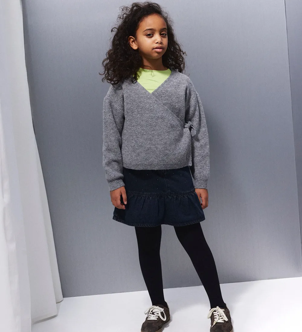 Børn Name It Bluser|Bluse - Strik - NkfSanie - Grey Melange