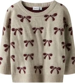 Børn Name It Sweatshirts|Juletøj|Bluse - Strik - NmfSenya - Cement