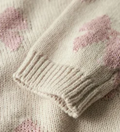 Børn Name It Juletøj>Bluse - Strik - NmfRekka - Peyote Melange m. Sløjfer