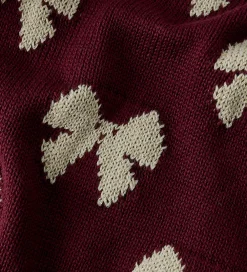 Børn Name It Juletøj|Bluse - Strik - NmfRekka - Burgundy m. Sløjfer