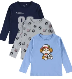 Børn Name It Basis>Bluser - Noos - 3-pak - NmmNiko - Navy Blazer