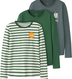 Børn Name It Basis>Bluser - 3-pak - Noos - NkmNikolai - Garden Topiary/Gard