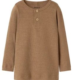 Børn Name It Bluser|Drengetøj>Bluser - Rib - NbmKab - Toasted Coconut/Melange