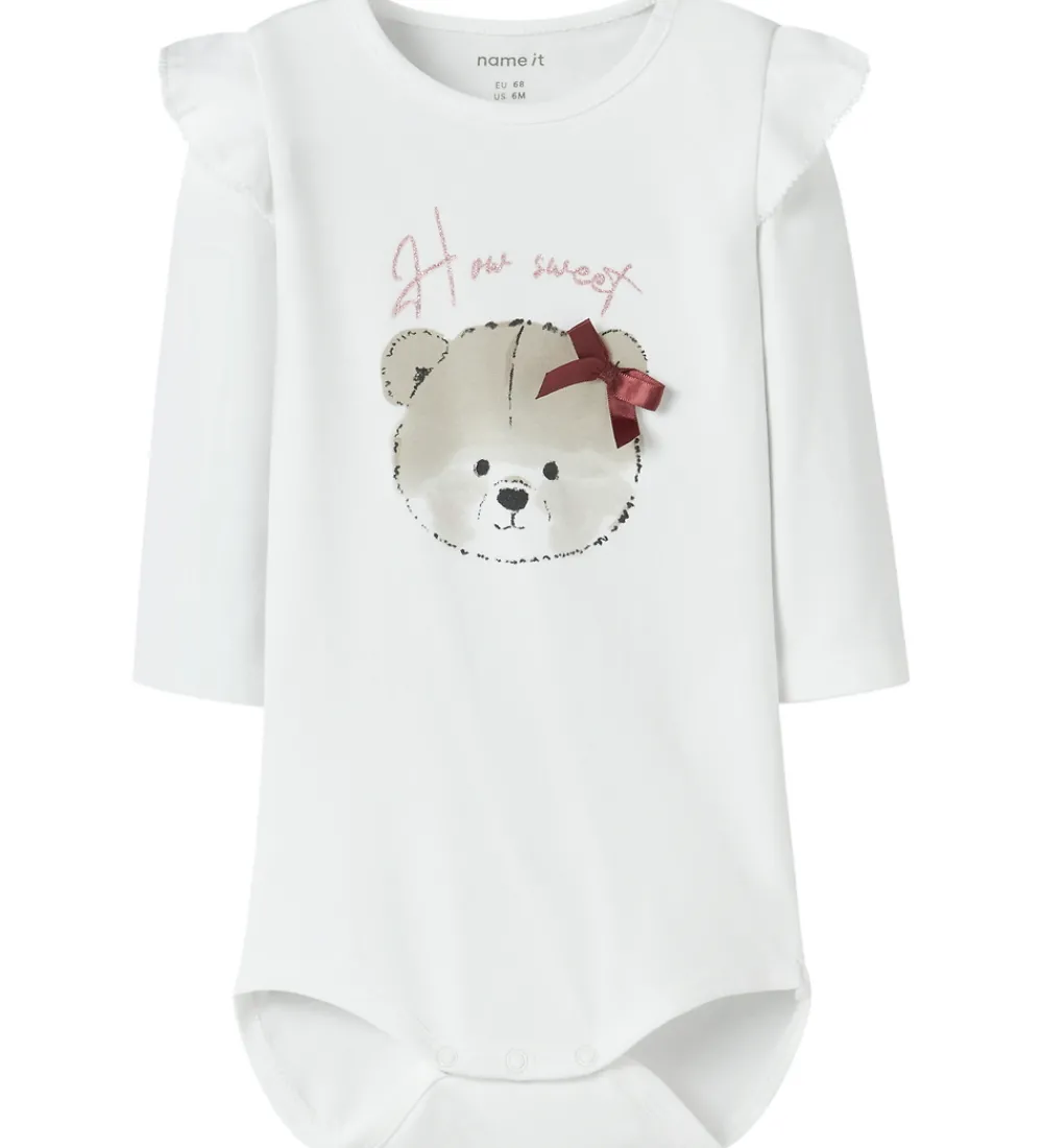 Børn Name It Bodyer>Body l/æ - NbfRindy - Bright White