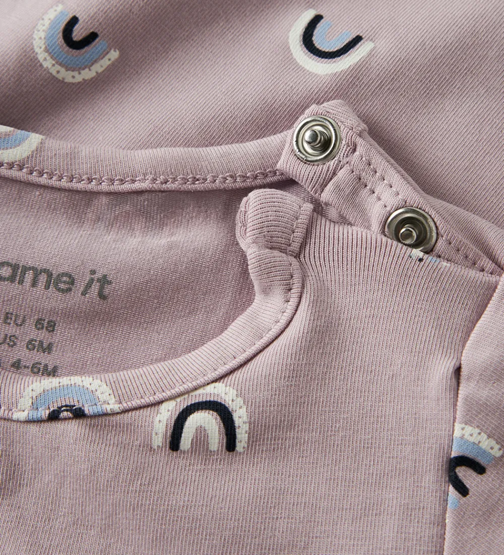 Børn Name It Bodyer>Body l/æ - NbfVandora - Keepsake Lilac/Rainbow