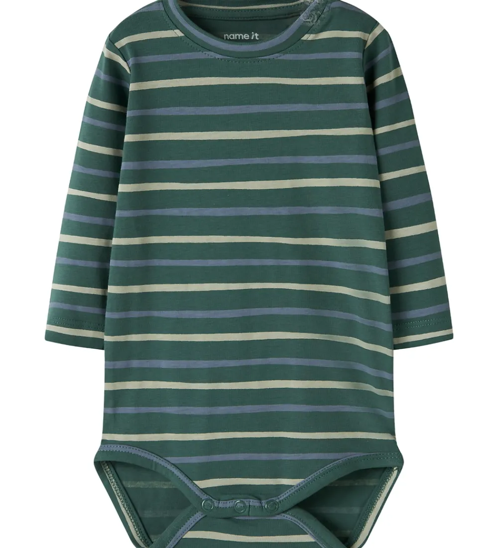Børn Name It Bodyer|Body l/æ - NbmVroels - Bistro Green/Stripes