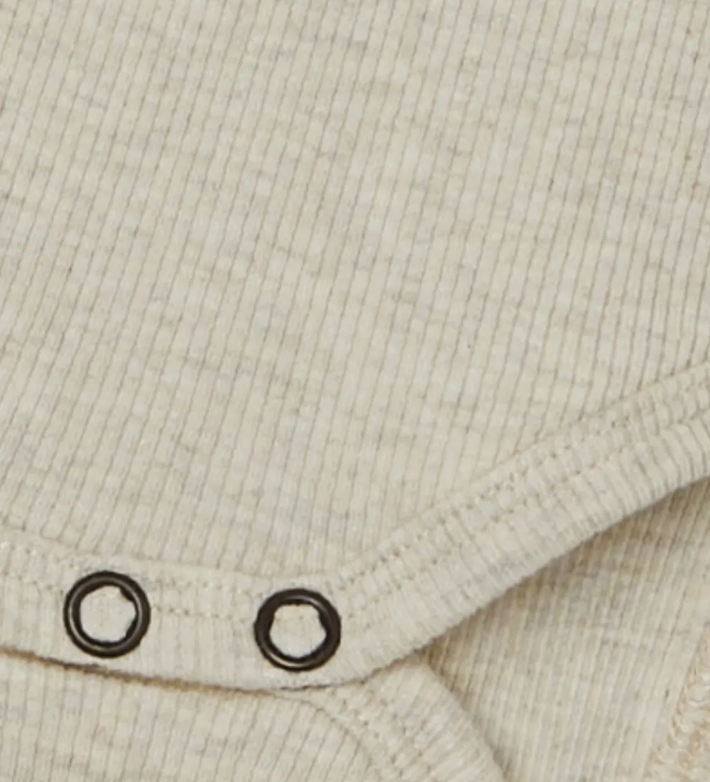 Børn Name It Bodyer>Body l/æ - 2-pak - Rib - Noos - NbmKab - Peyote Melange/