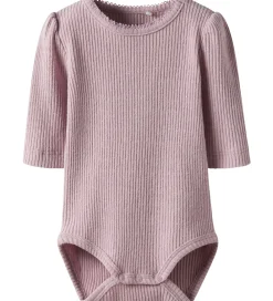 Børn Name It Juletøj|Bodyer>Body l/æ - Rib - NbfRosally - Keepsake Lilac m. Glimmer