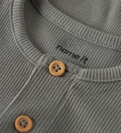 Børn Name It Bodyer|Drengetøj|Body l/æ - Rib - NbmKab - Shadow