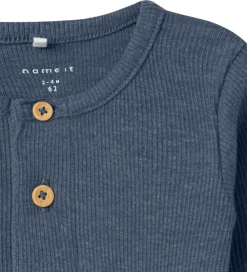 Børn Name It Bodyer|Drengetøj|Body l/æ - Rib - NbmKab - Vintage Indigo/Melange