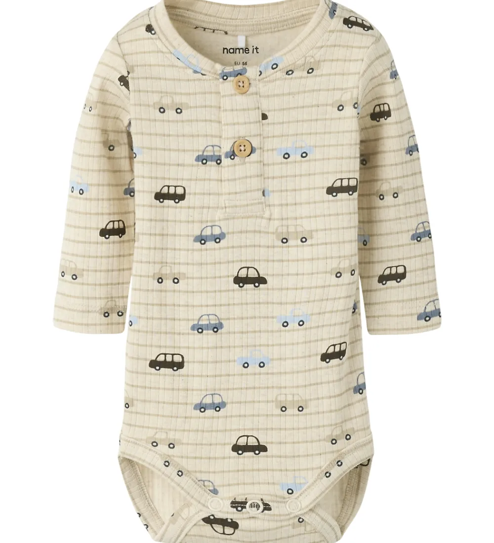 Børn Name It Bodyer|Body l/æ - Rib - NbmRonald - Peyote Melange