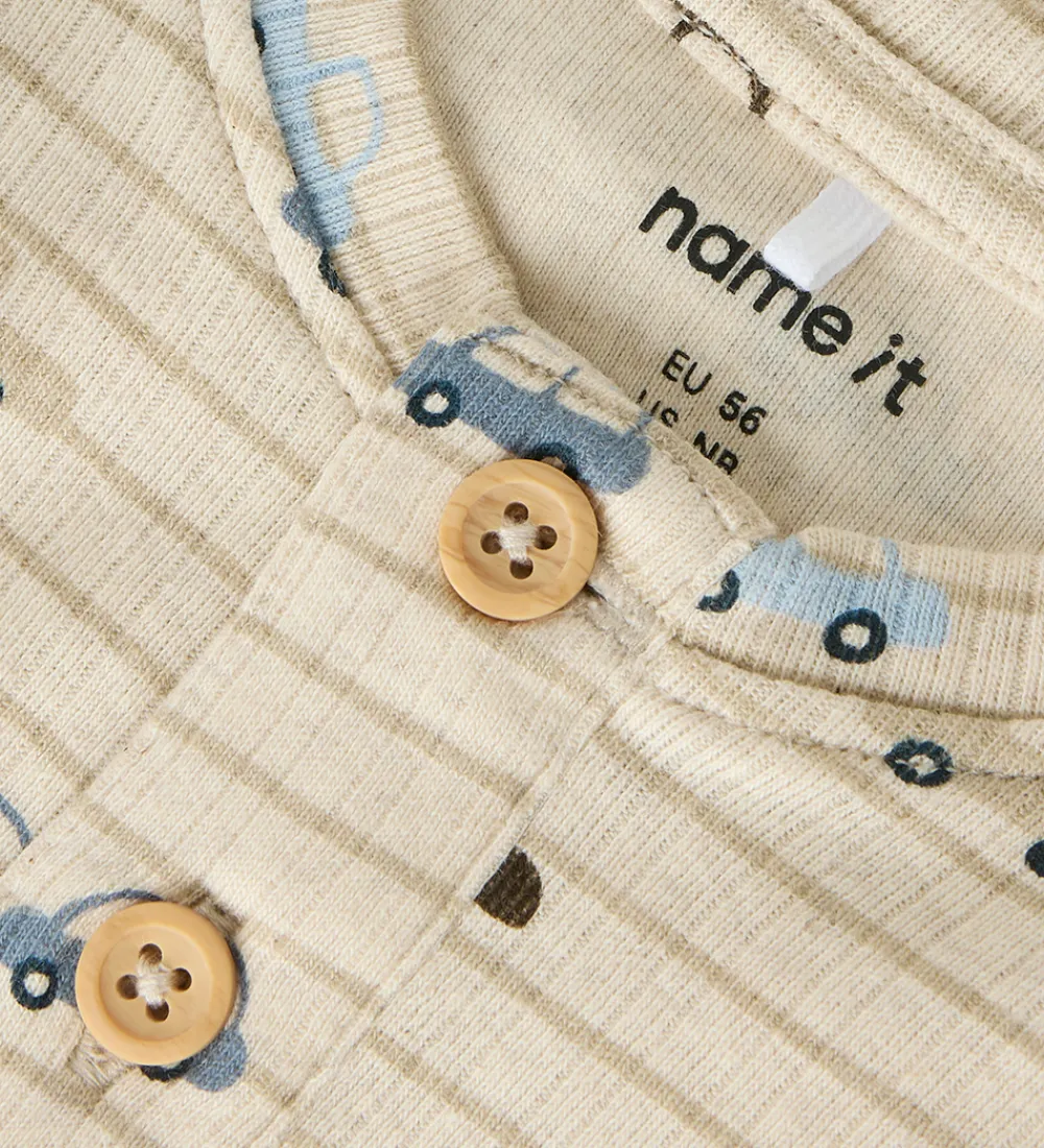 Børn Name It Bodyer|Body l/æ - Rib - NbmRonald - Peyote Melange