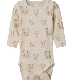 Børn Name It Unisex-Tøj|Pigetøj|Body l/æ - Rib - NbnDam - Peyote Melange