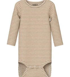 Børn Name It Juletøj|Bodyer|Body l/æ - Rib - Viskose - NbfSister - Cloud Dancer