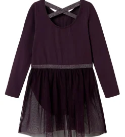 Name It Gymnastiktøj|Gymnastikdragt - NmfJustine - Plum Perfect m. Katte