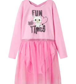 Name It Gymnastiktøj>Gymnastikdragt - NmfJustine - Pastel Lavender m. Katte