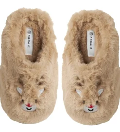 Name It Hjemmesko|Hjemmesko - NmnReindeer - Oxford Tan/Reindeer