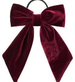 Name It Hårpynt|Hårelastikker>Hårelastik m. Sløjfe - NmfRelvet - Burgundy