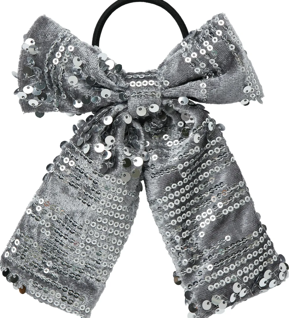 Name It Hårelastikker>Hårelastik m. Sløjfe - NkfRunica - Lava Smoke m. Paliett