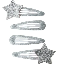 Name It Hårspænder|Hårpynt|Hårspænder - 4-pak - NmfRosa - Silver/STARS