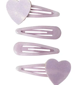 Name It Hårspænder|Hårpynt>Hårspænder - 4-pak - NmfRosa - Keepsake Lilac/HEARTS