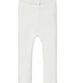 Børn Name It Leggings|Unisex-Tøj>Leggings - Rib - NbnKab - Cloud Dancer