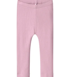 Børn Name It Leggings|Unisex-Tøj>Leggings - Rib - NbnKab - Fragrant Lilac