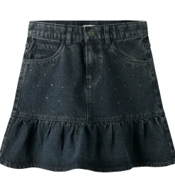 Børn Name It Nederdele|Juletøj>Nederdel - NkfThes - Dark Midnight Denim m. Rhinsten