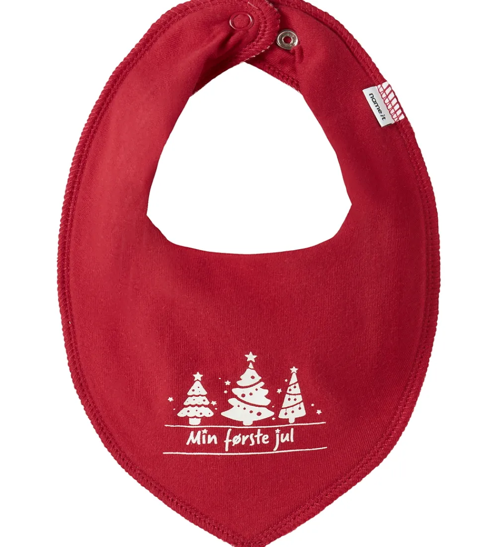 Name It Spisetid|Hagesmække>Savlesmæk - NbnRajul - Jester Red/Jul