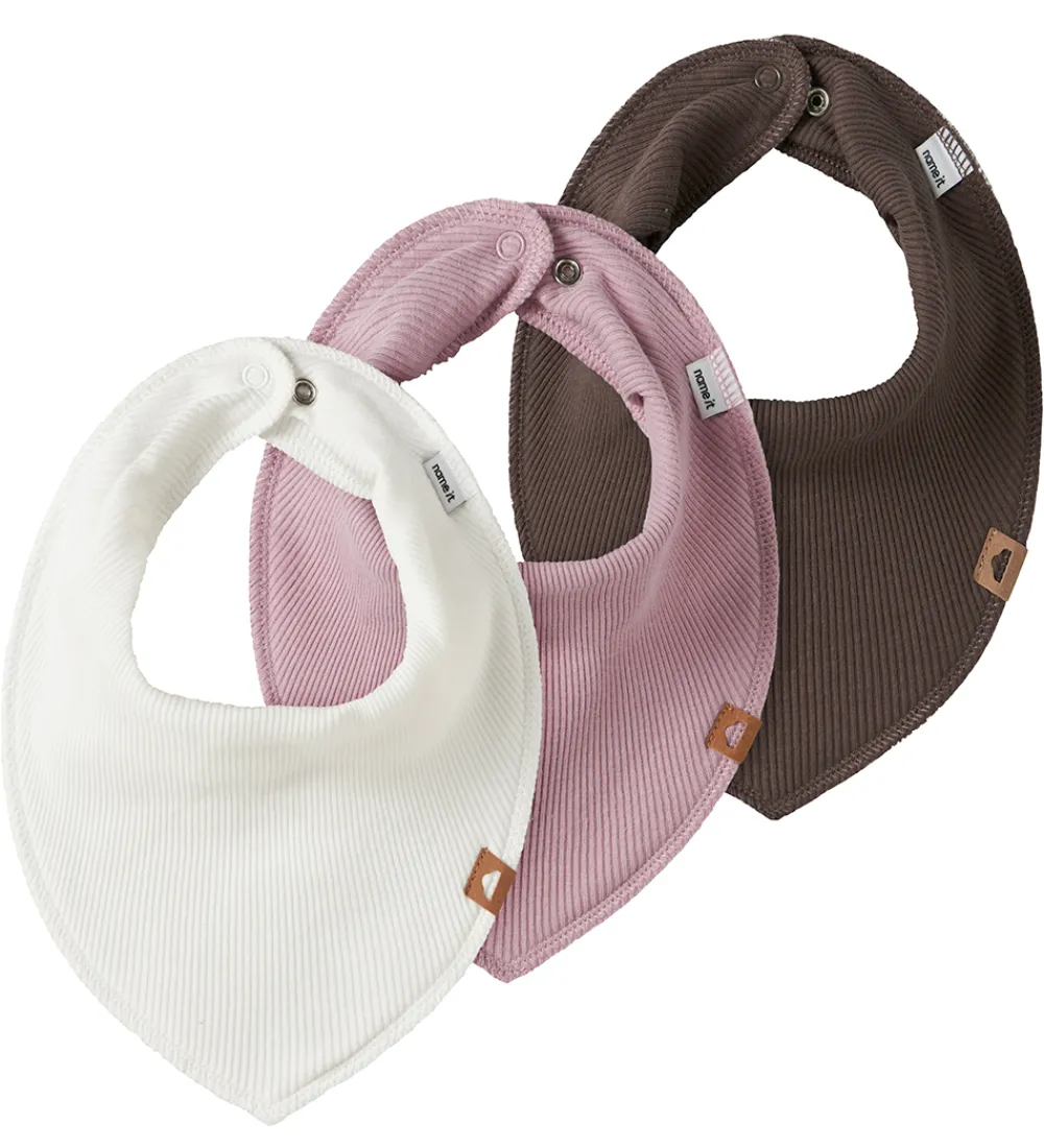 Name It Spisetid|Savlesmække>Savlesmæk - 3-pak - Rib - NbfYvette - Cloud Dancer/Keeps
