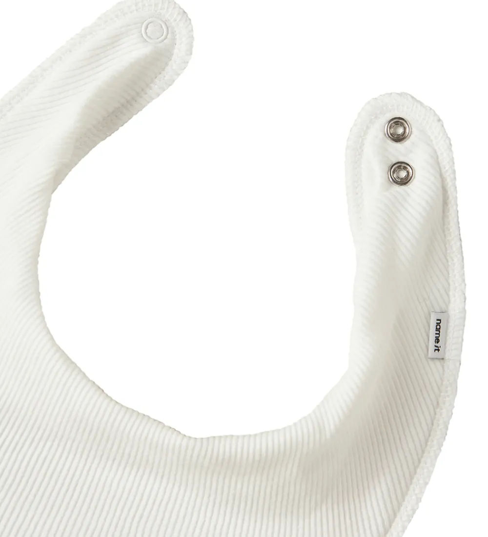 Name It Spisetid|Savlesmække>Savlesmæk - 3-pak - Rib - NbfYvette - Cloud Dancer/Keeps