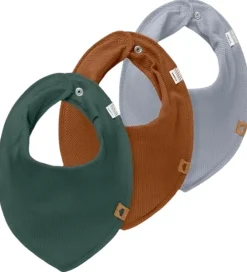 Name It Savlesmække>Savlesmække - 3-pak - Rib - NbmYasim - Grøn/Blå/Brun