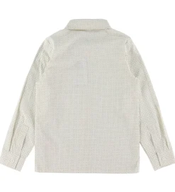 Børn Name It Skjorter|Juletøj|Skjorte - NkmVilfred - Cloud Dancer/Dot Navy Blazer