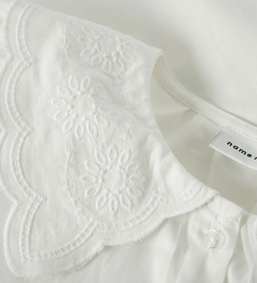 Børn Name It Skjorter>Skjorte - NmfRollaring - Bright White