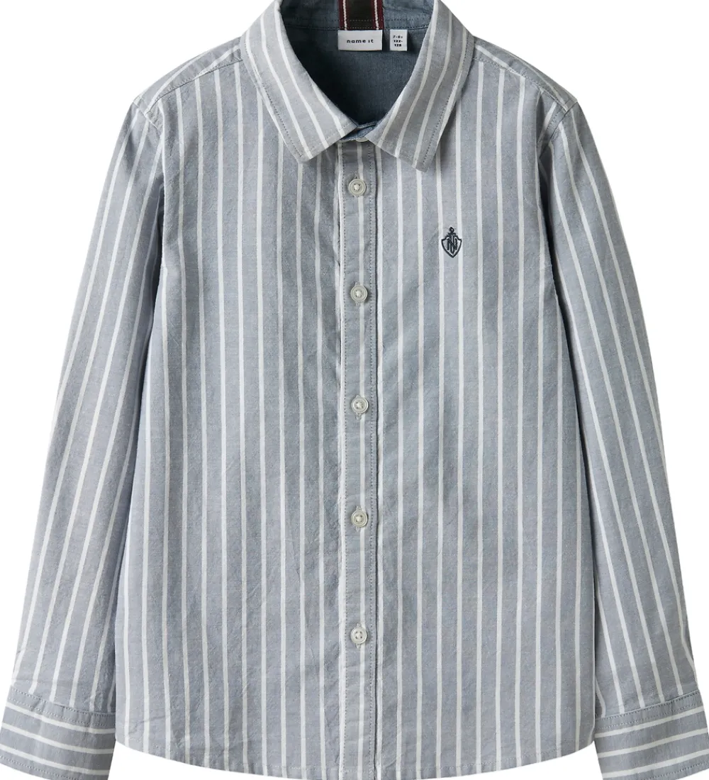 Børn Name It Skjorter|Juletøj>Skjorte - NmmRekid - Flint Stone m. Striber