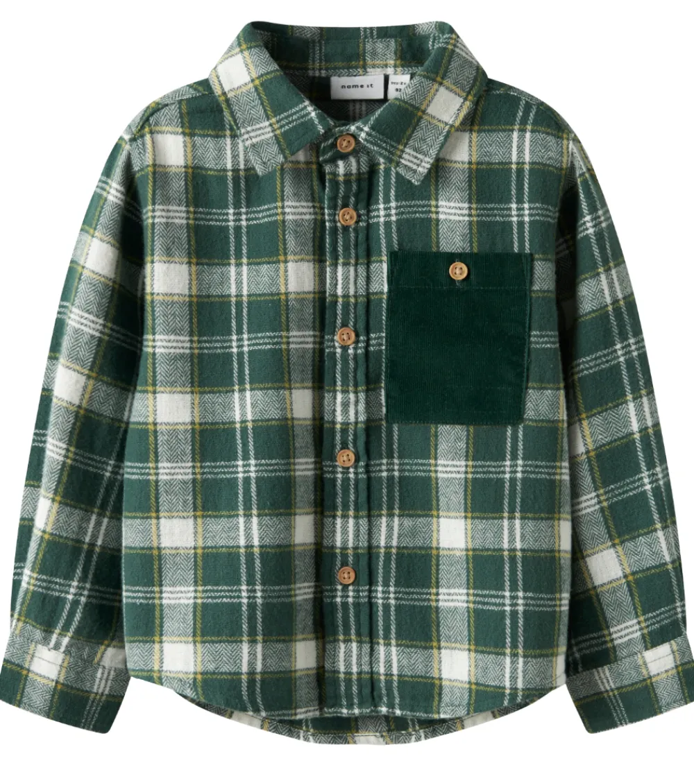Børn Name It Skjorter>Skjorte - NmmSanto - Bistro Green