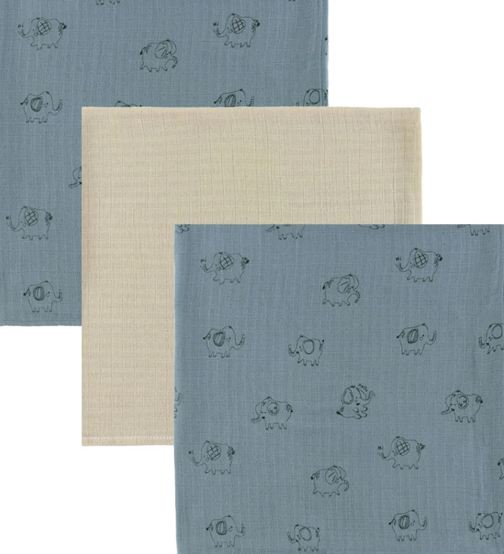 Name It Stofbleer|Pusletid>Stofbleer - 3-pak - Musselin - 70x70 cm - NbnOhappy - Tr