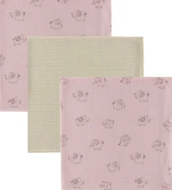 Name It Stofbleer|Pusletid|Stofbleer - 3-pak - Musselin - 70x70 cm - NbnOhappy - Bu