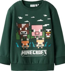 Børn Name It Sweatshirts|Sweatshirt - Minecraft - NmmNell - Bistro Green
