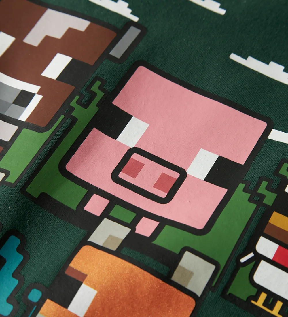 Børn Name It Sweatshirts|Sweatshirt - Minecraft - NmmNell - Bistro Green