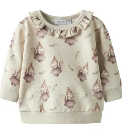 Børn Name It Sweatshirts>Sweatshirt - NbfShelly - Peyote Melange