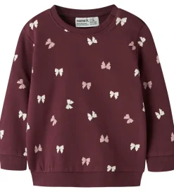 Børn Name It Sweatshirts>Sweatshirt - NbfVimone - Burgundy/Bow