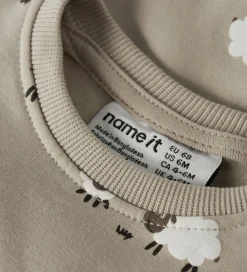 Børn Name It Sweatshirts|Sweatshirt - NbmVimmer - Island Fossil/Sheep