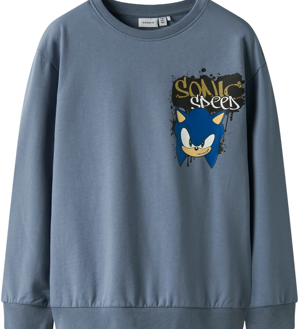 Børn Name It Sweatshirts|Sweatshirt - NkmNair - Sonic - Flint Stone