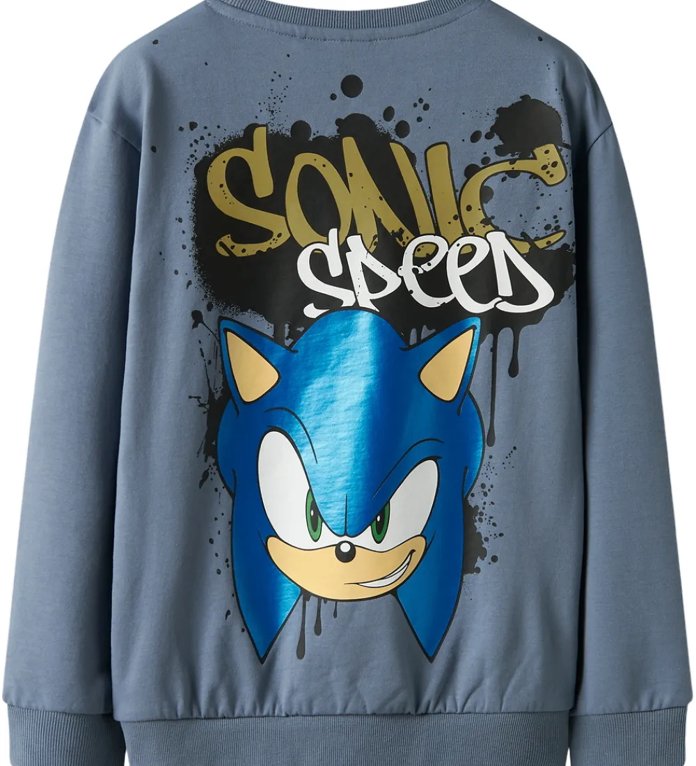 Børn Name It Sweatshirts|Sweatshirt - NkmNair - Sonic - Flint Stone