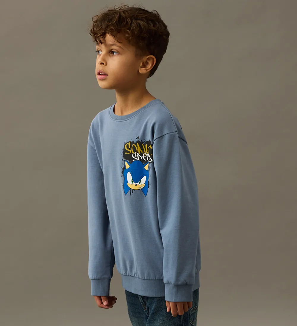Børn Name It Sweatshirts|Sweatshirt - NkmNair - Sonic - Flint Stone